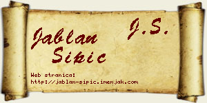Jablan Šipić vizit kartica